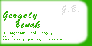 gergely benak business card