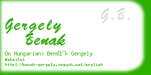 gergely benak business card